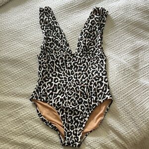 JCrew leopard print bathing suit, NWOT